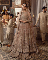 Golden Blossom – Champagne Gold Embroidered Bridal Gown